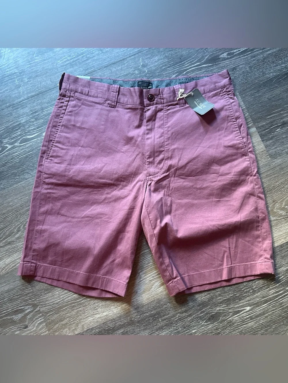 J. Crew Men’s Dusty Rose Flat-Front Chino Stretch 9” Shorts Size 30 Summer Vacay